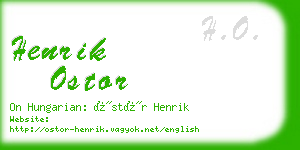 henrik ostor business card